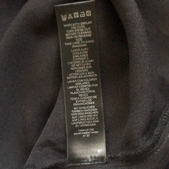 ASOS Black Midi Dress With Belt Sz 38 EU/ 6 - Picture 7 of 7